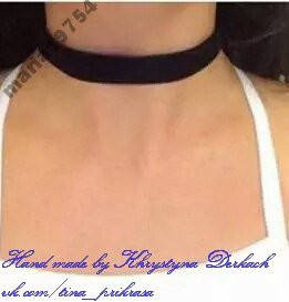 

Чокер на шею лента Choker Колье Ожерелье Шарм Панк Ретро ХИТ! ткань широкий