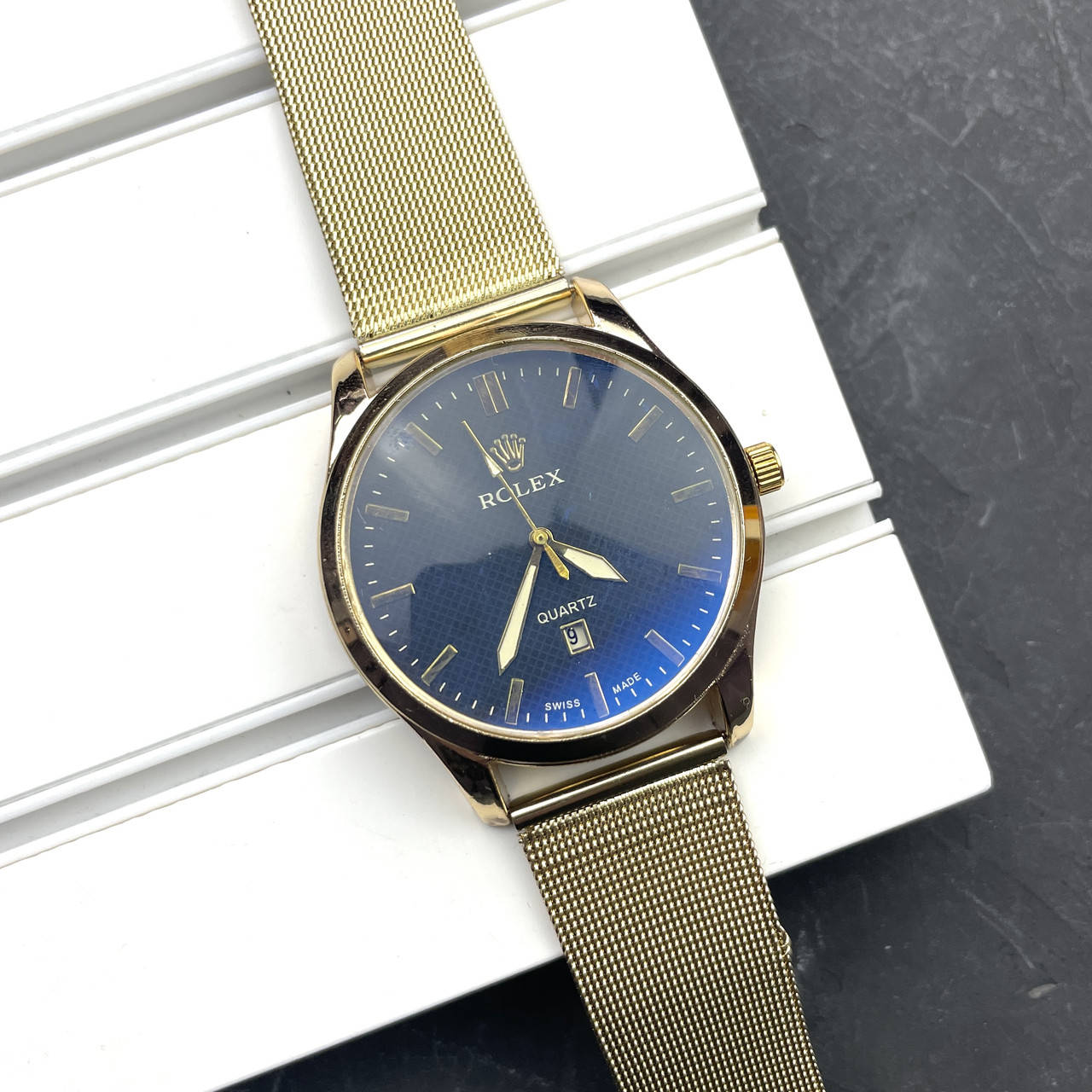 

Мужские и Женские часы Ролекс Rolex T95 Gold золотые-Black