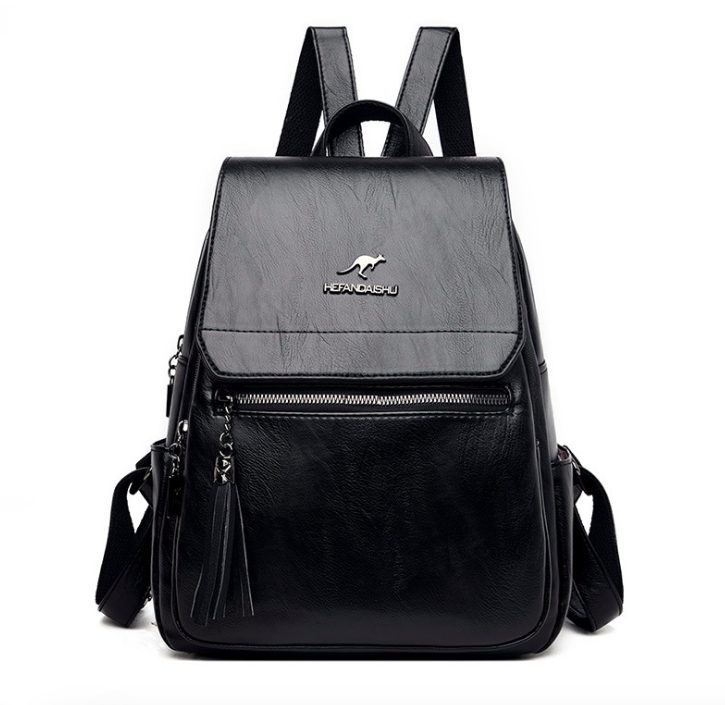 

Рюкзак женский кожаный Hefan Daishu Backpack, Черный