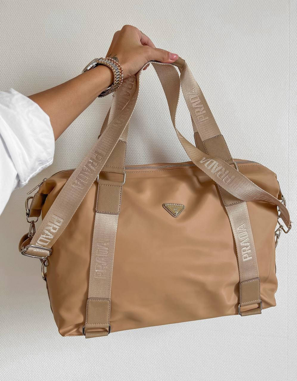 

Дорожная сумка Прада Prada Beige ll 44х33х11, Бежевый