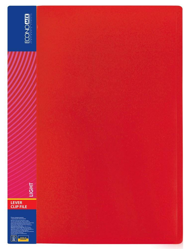 

Папка с боковым зажимом Economix Light, красная