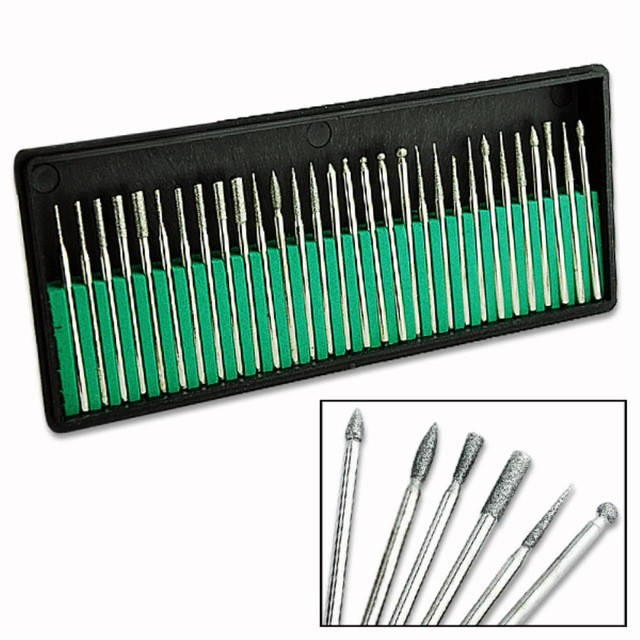 

Набор алмазных насадок для фрезера 30 шт.