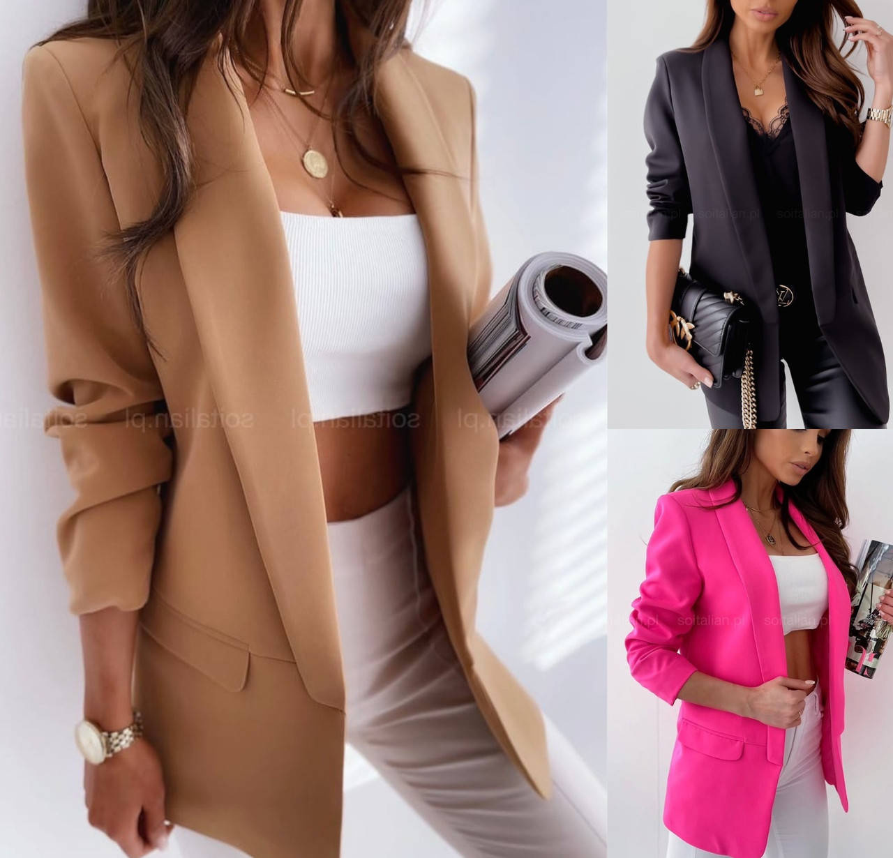 

Пиджак женский, модный, классический, удлиненный, стильный, офисный, блейзер с карманами