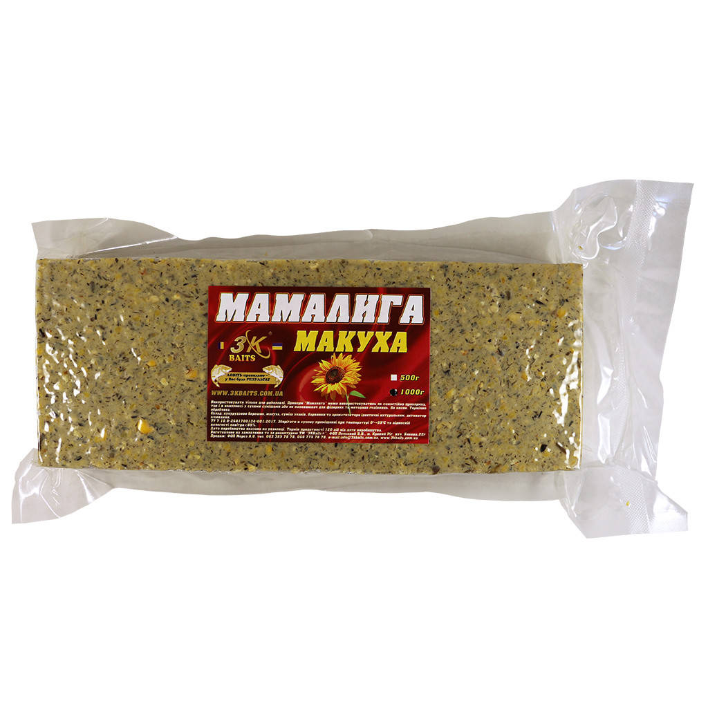 

Прикорм 3KBaits Мамалыга Макуха 1000г (3KB1001)