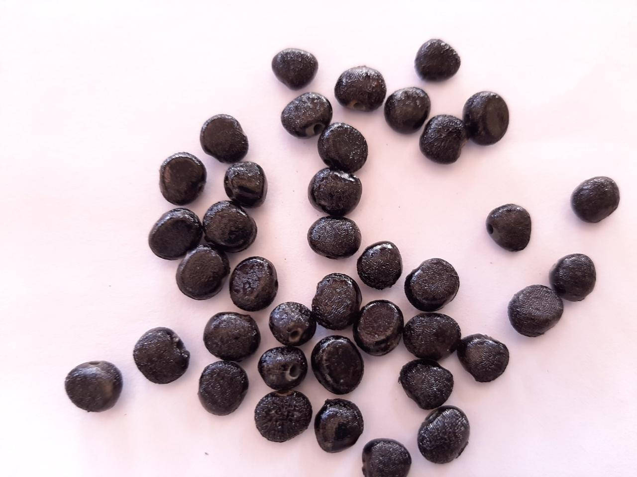 

Бусины пластик "уголек" 6 мм черный 500 грамм