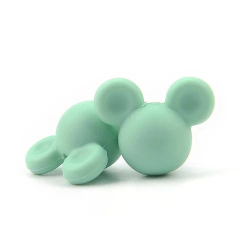 

Микки бусина силиконовая Мятный