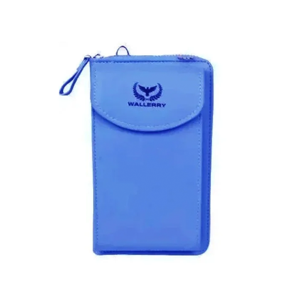 

Женский кошелек-сумка Wallerry / Клатч / Кошелек-клатч Синий