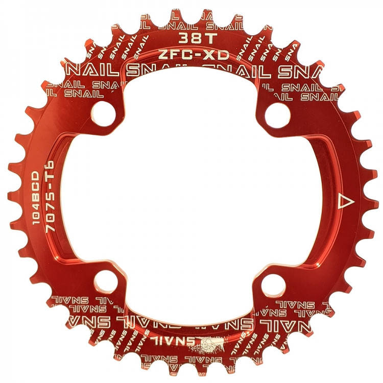 

Звезда шатунов - Snail ZFC-XD Narrow Wide красная 38T 104BCD