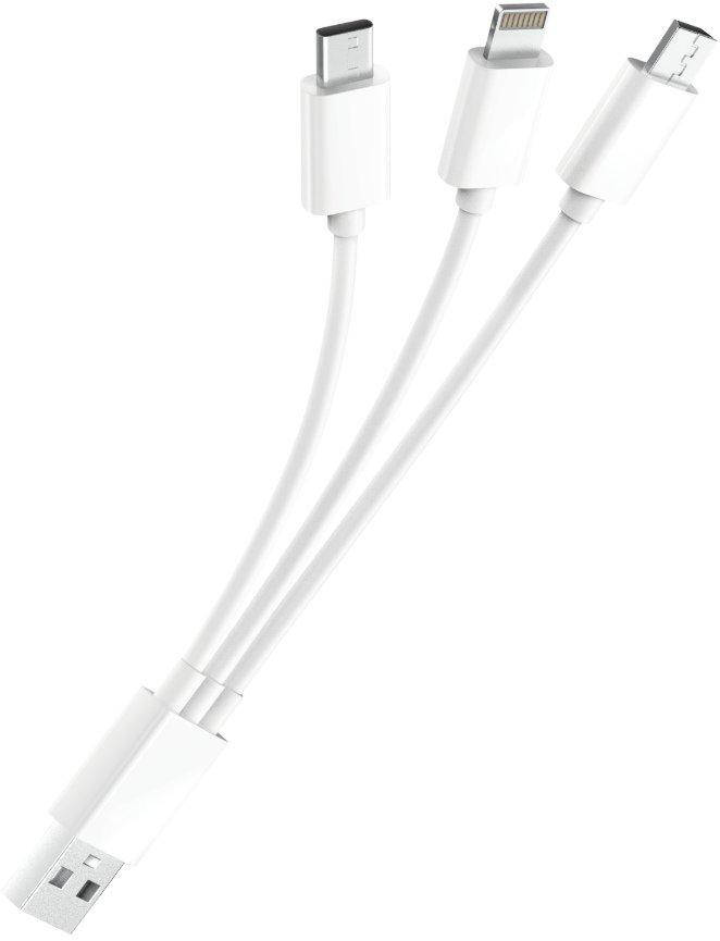 

Кабель 3в1 micro/iPhone/TYPE C 20см