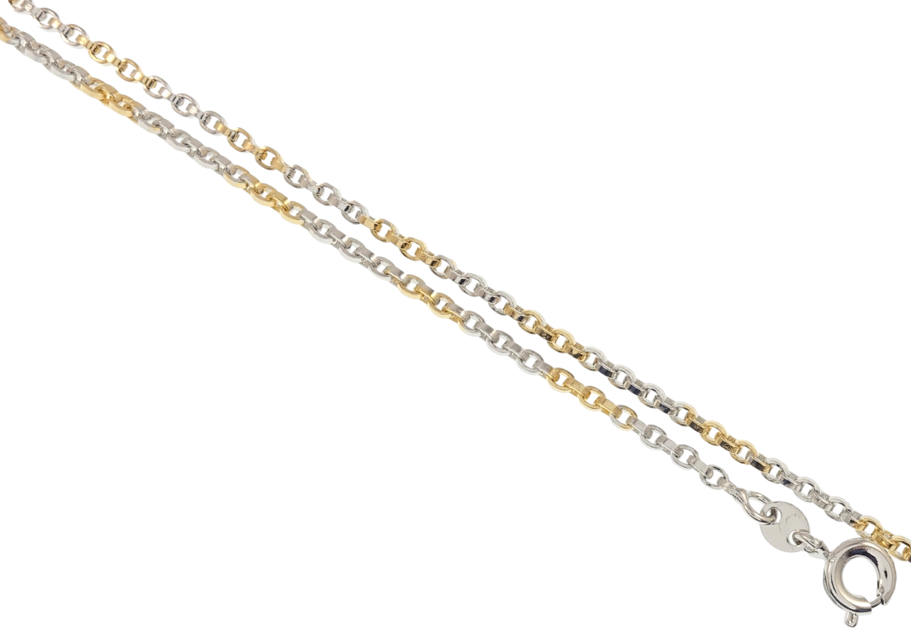 

Цепочка Xuping Позолота 18K + Родий "Плетение Якорное" длина 45см х 2мм