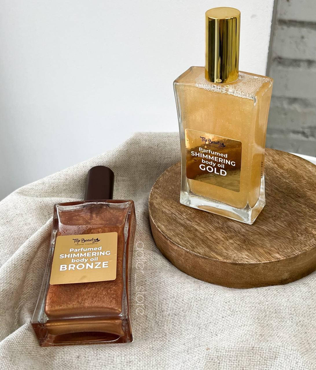 

Парфюмерный шиммер для тела Gold и Bronze от Top Beauty