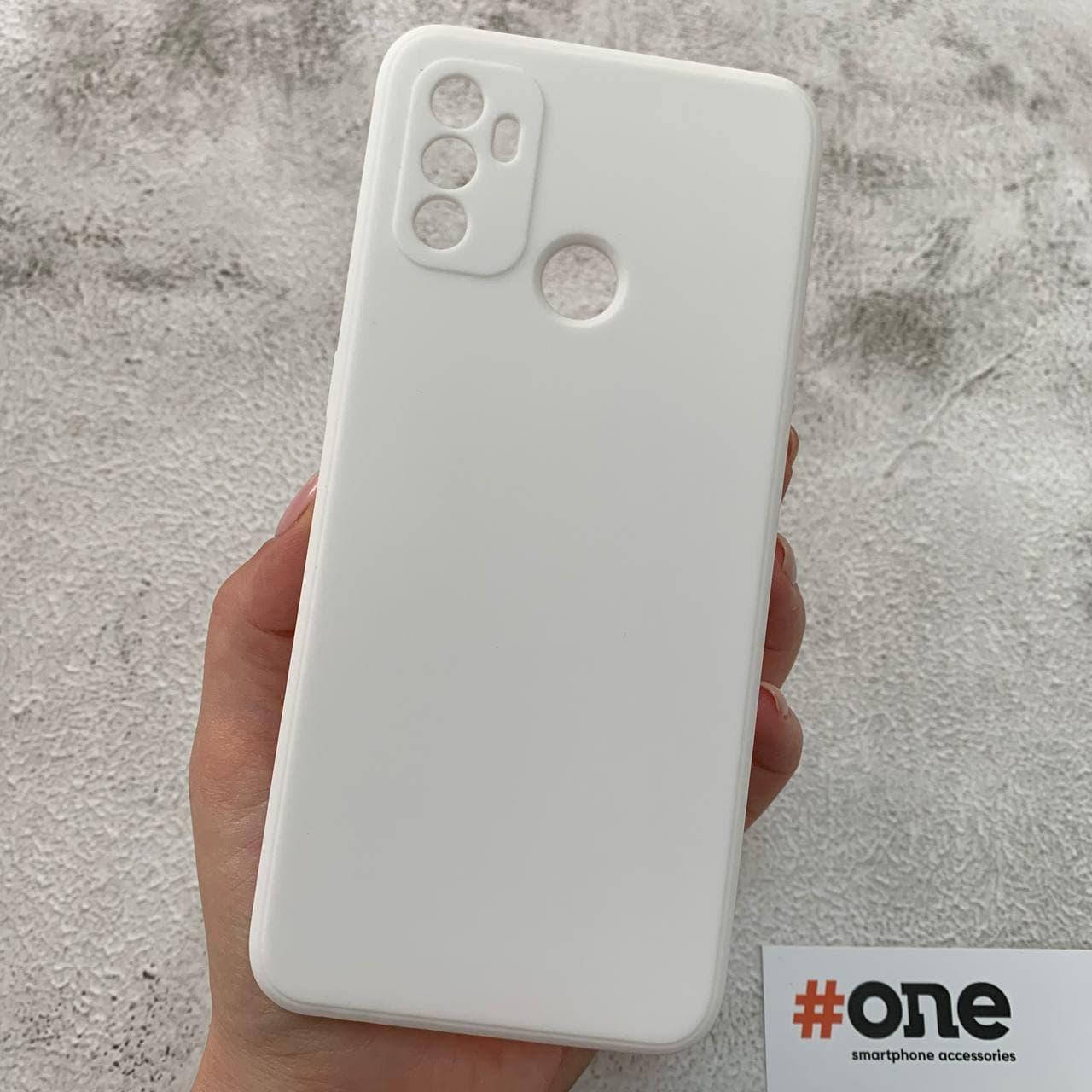 

Чехол для Oppo A53 цветной плотный с защитой для камеры чехол на оппо а53 белый PFC