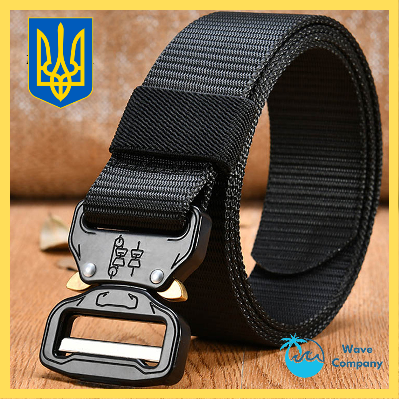 

Ремень тактический черный с металлической пряжкой кобра