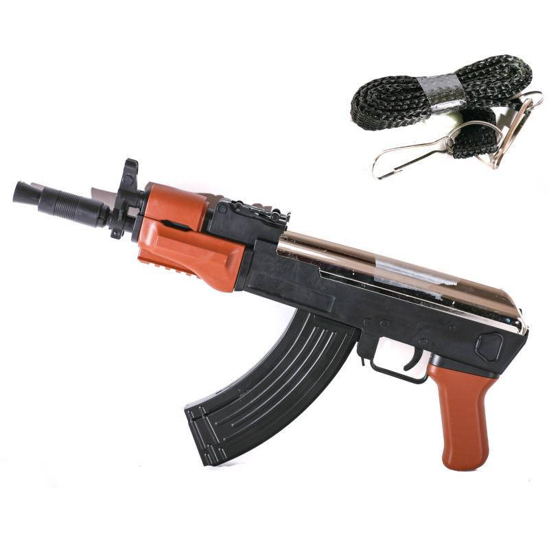 

Автомат АК 47 детский на пульках, размер игрушки 42 см, с ремешком на плече в комплекте