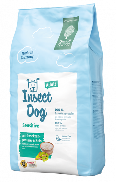 

Green Petfood InsectDog Sensitive Adult гипоалергенный корм для собак с протеином из насекомых и рисом 0,9 кг