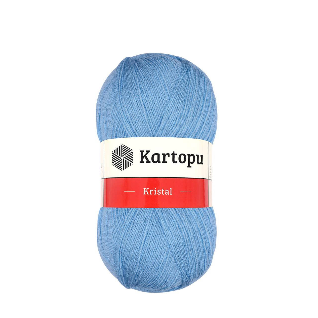 

Kartopu Kristal (Картопу Кристал) № 540 голубой (Пряжа акрил, нитки для вязания)