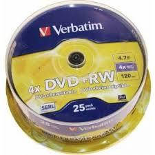 

Диски DVD+RW Verbatim 4,7 gb 4x