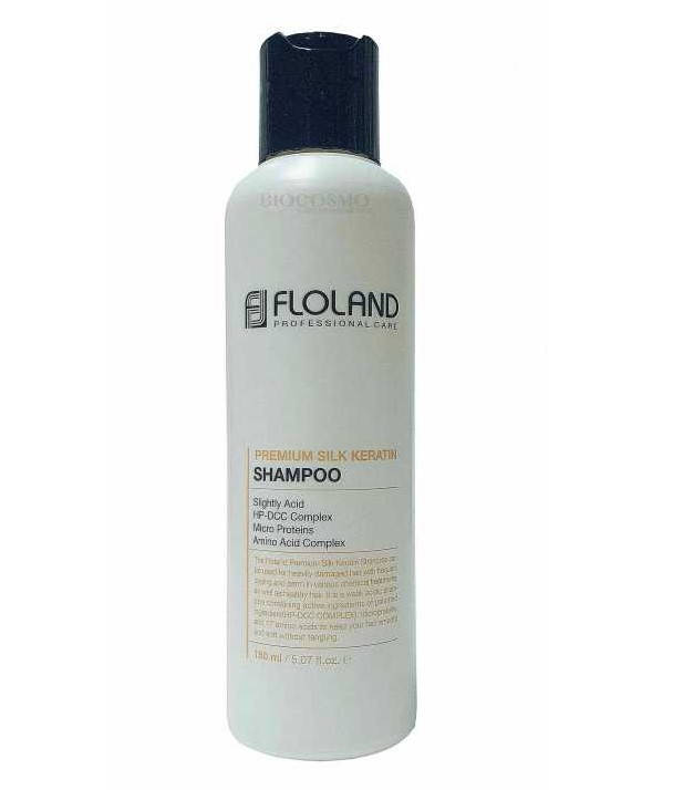 

Восстанавливающий шампунь с кератином Floland Premium Silk Keratin Shampoo 150 мл