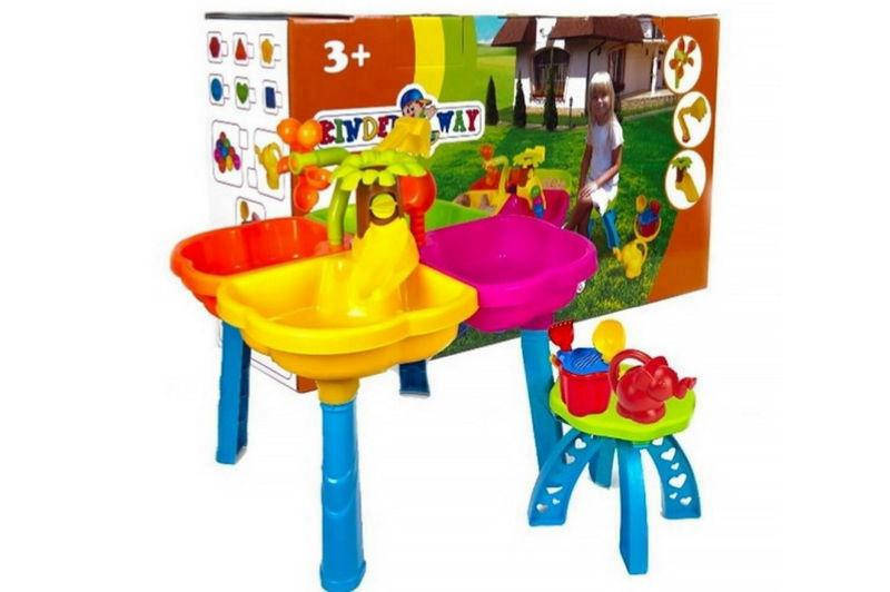 

Детский песочный столик со стульчиком и набором KW-01-121-1 KinderWay