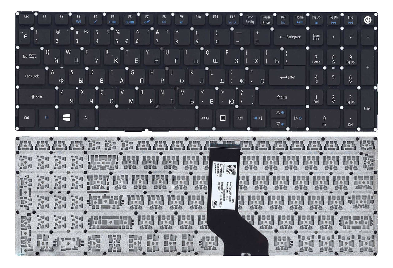 

Клавиатура для ноутбука Acer Aspire A515-51G, матовая (NK.I1517.007), Черный