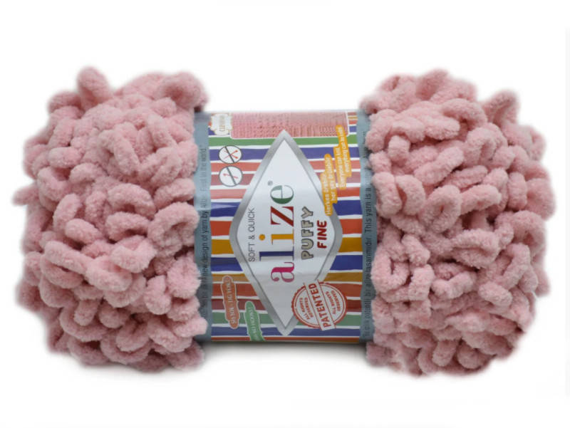 

Alize Puffy Fine NEW, Пудра №161, Розовый