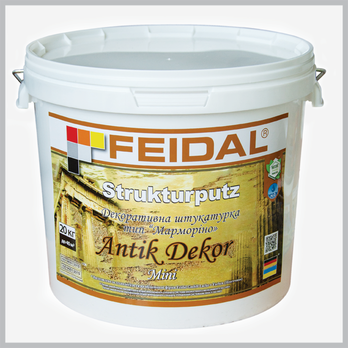 

Декоративная штукатурка Feidal Antik Decor Strukturputz mini 20 кг, белый