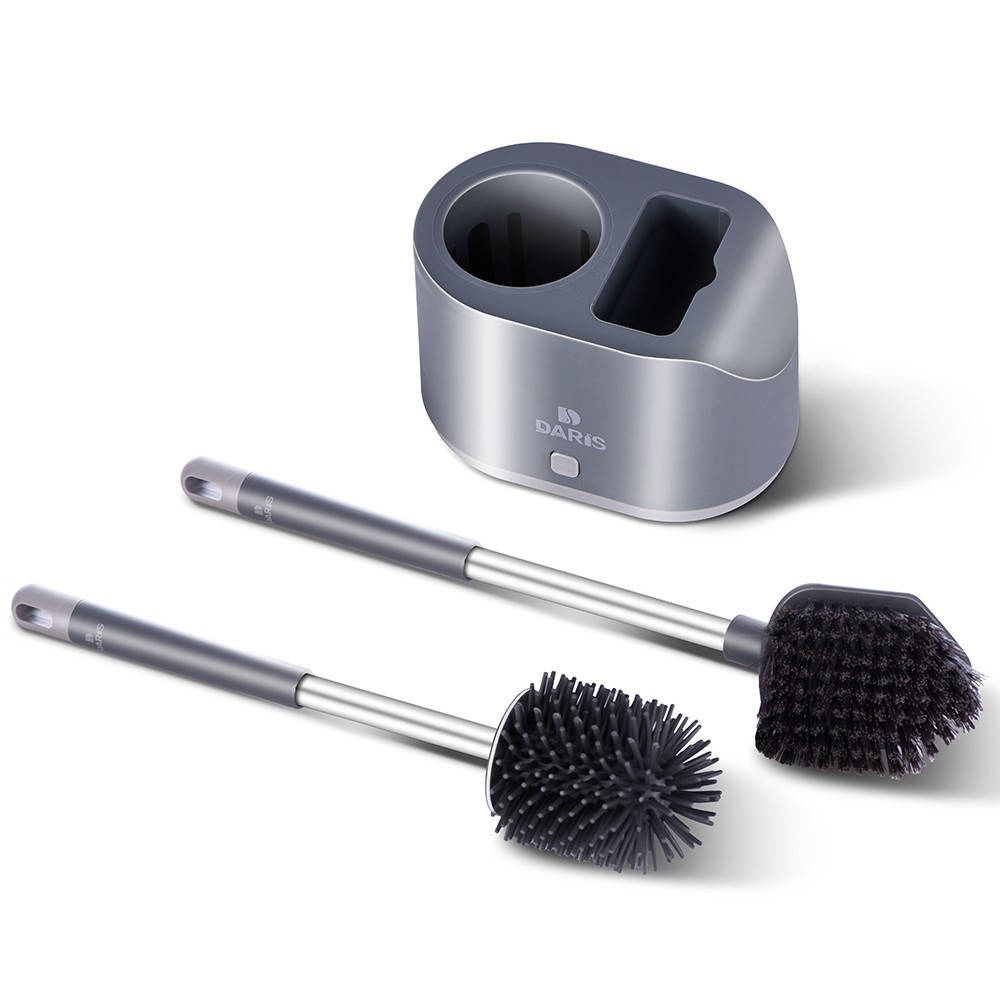 

Мягкая силиконовая щетка для унитаза, Серый