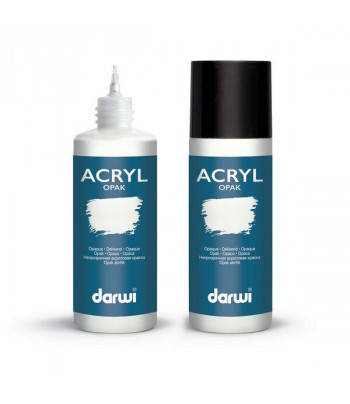 

Краска акриловая покрывная, БЕЛАЯ, 80 мл, DARWI Acryl Opak, Белый