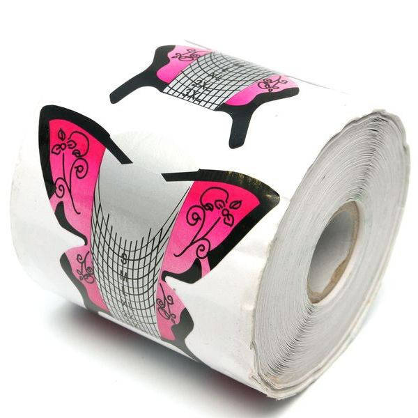 

Формы для наращивания ногтей 50 шт Бабочки, Розовый