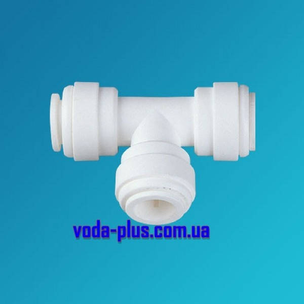 

Тройник 1/4" шланг х 1/4" шланг х 1/4" шланг, белый цвет (KP-UT0404)