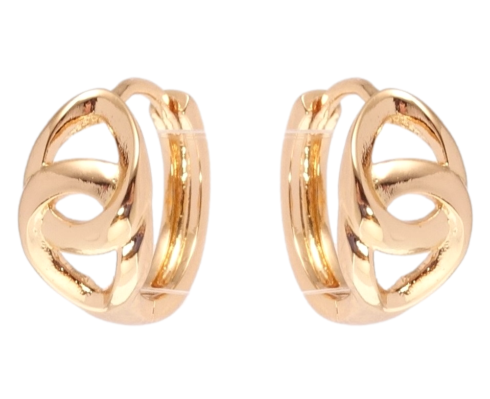 

Серьги Xuping Позолота 18K колечки "Петельки"