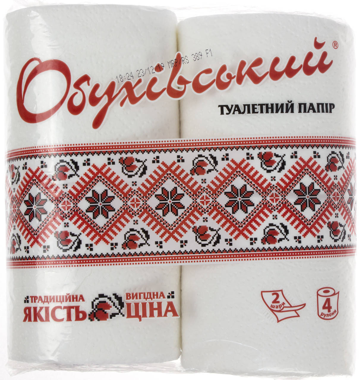 

Туалетний папір Обухівський 2шар. (4шт) №3827(24)
