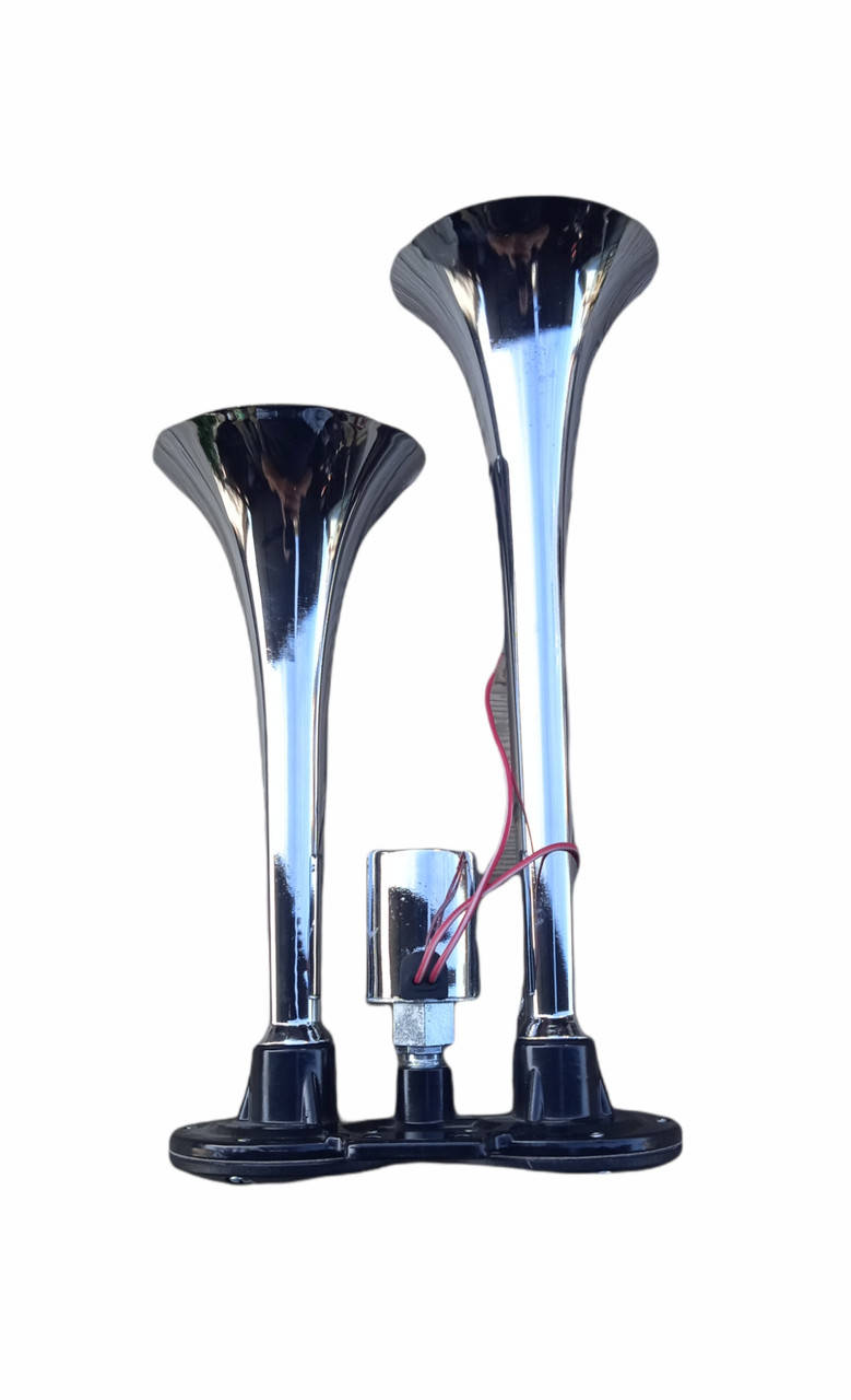 

Сигнал воздушный для авто очень громкие с клапаном 12-24 В хром метал. Польша