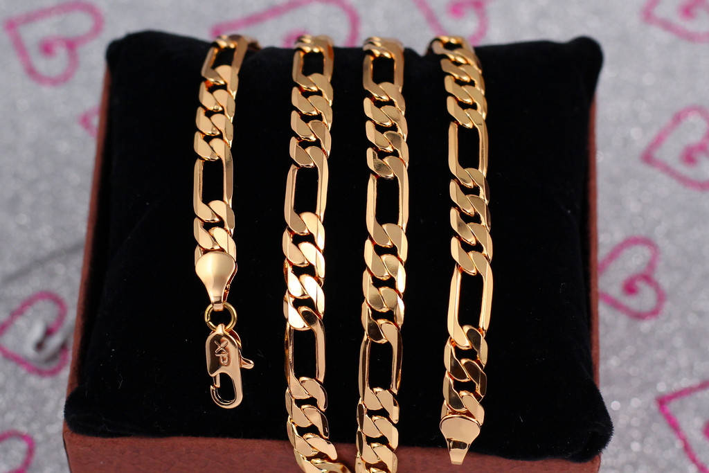 

Цепь Xuping Jewelry фигаро 55 см 7 мм золотистая
