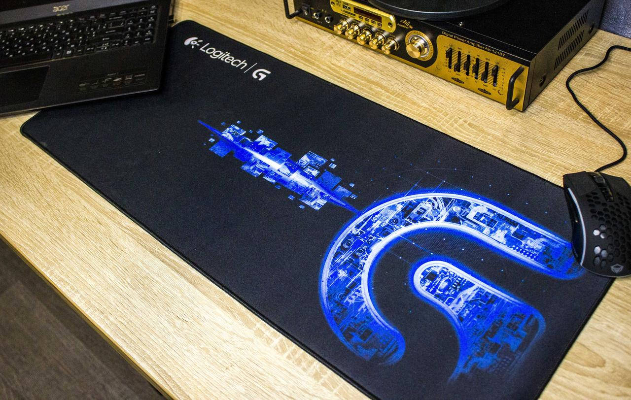 

Компьютерный игровой коврик для мышки Stitched Logitech G (70см*30см), Черный