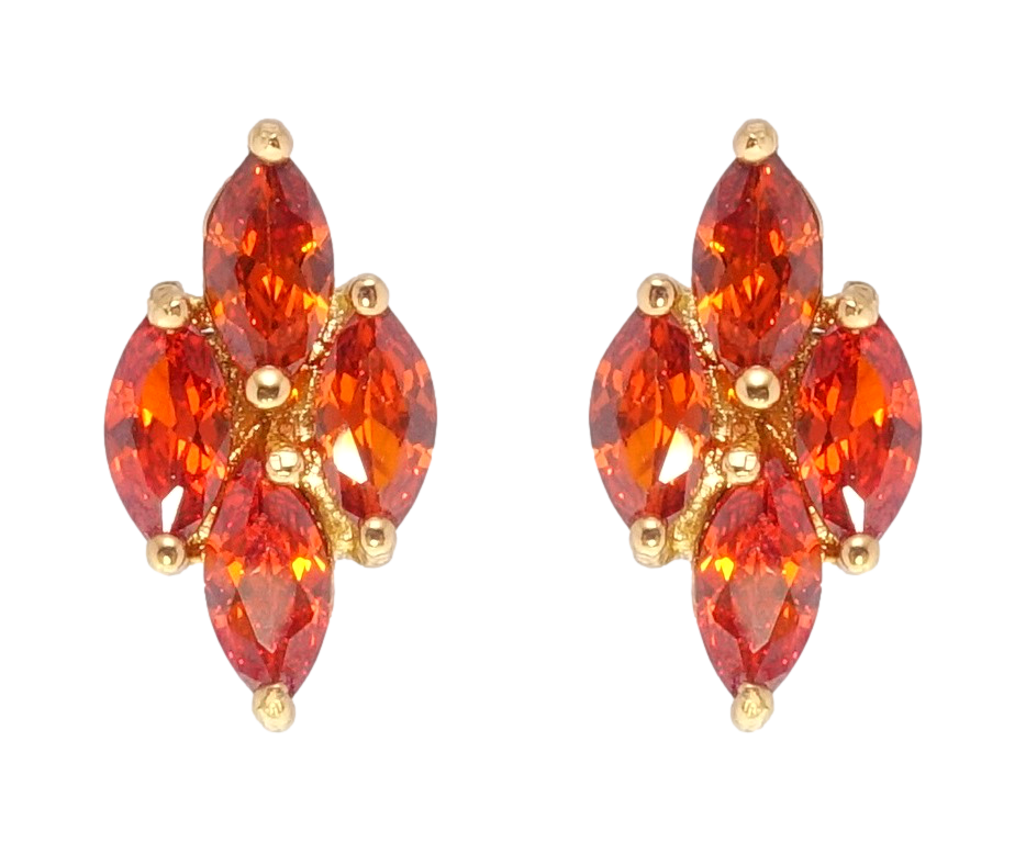 

Серьги XP Позолота 18К гвоздики (пусеты) "Красные фианиты"