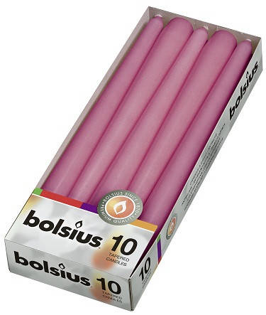

Свеча коническая фуксия Bolsius 24,5 см 10 шт (s30-039Б)