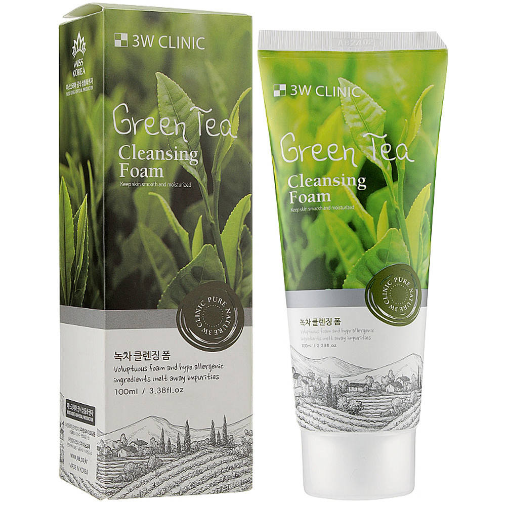 

Пенка для умывания с экстрактом зелёного чая 3W Clinic Green Tea Cleansing Foam 100 мл