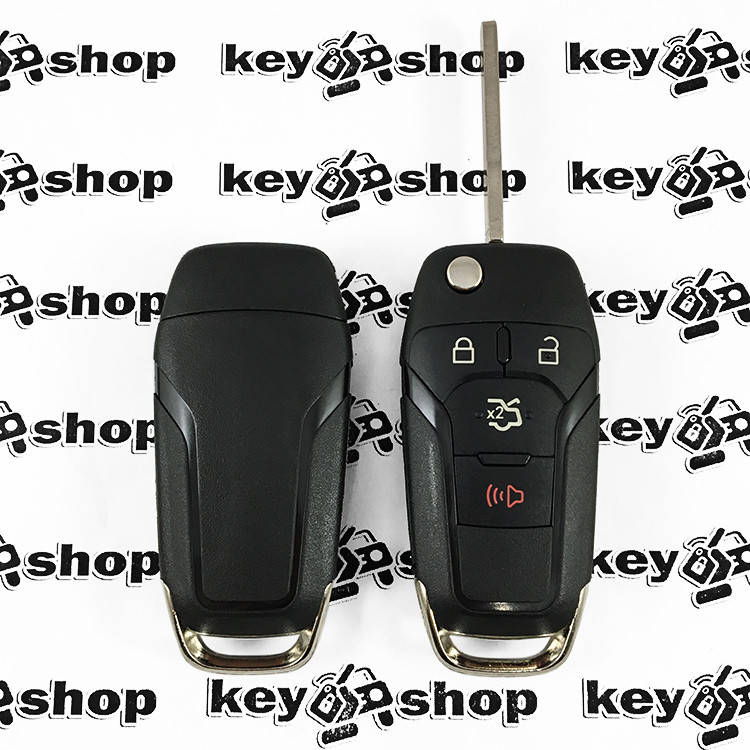 

Корпус выкидного авто ключа для Ford Fusion (Форд Фьюжн) 3+1 кнопки, лезвие HU101