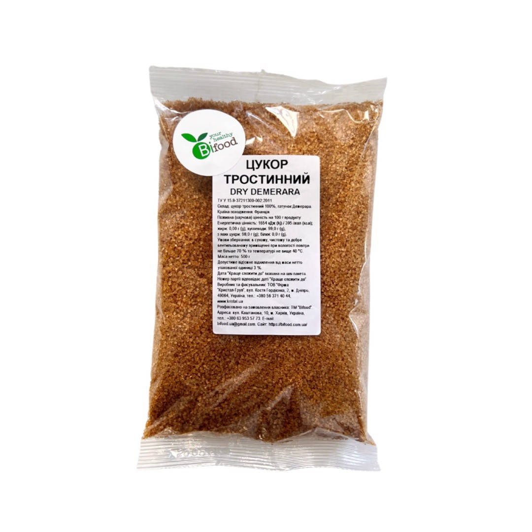 

Тростинний цукор Демерара 500г Bifood