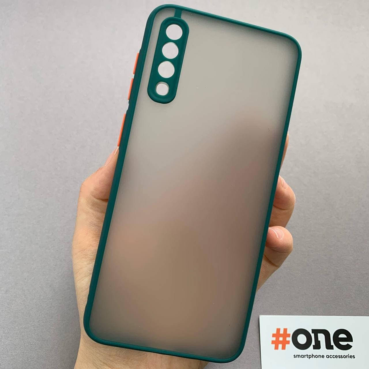

Чехол для Samsung Galaxy A30s с цветными кнопками плотный матовый чехол на телефон самсунг а30с зеленый TCB, Зелёный