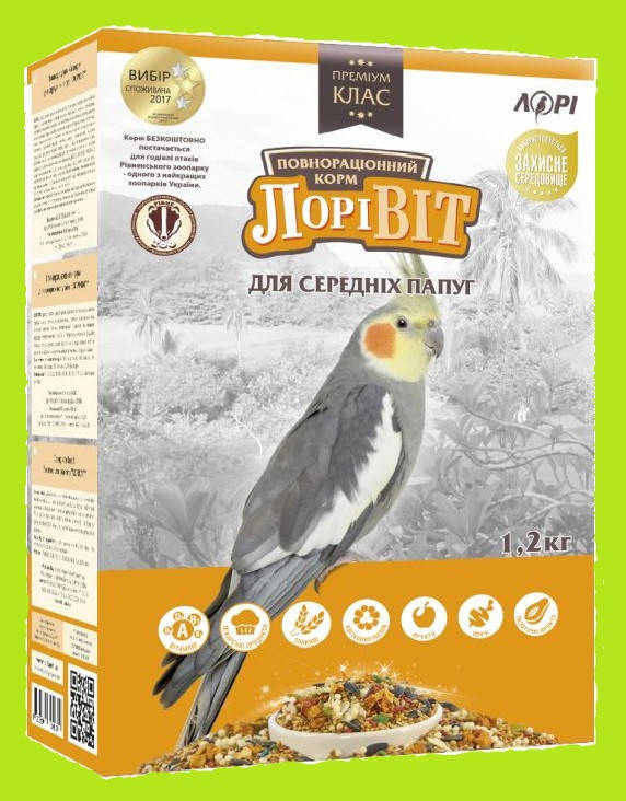 

Корм Лоривит для средних попугаев Лори 1,2 кг