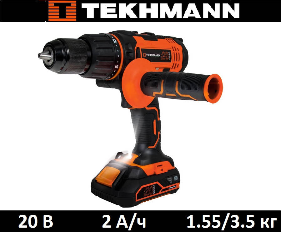 

Шуруповерт аккумуляторный Tekhmann TCD-60/i20 kit