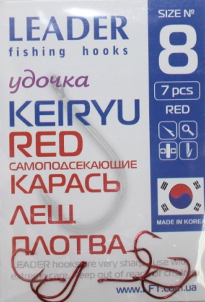 

Крючок Leader Keiryu Red 1