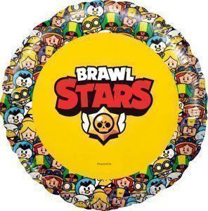 

Фольгированный шарик 18" (45 см) Круг Brawl Stars / Бравл страрс (жёлтый), Разные цвета