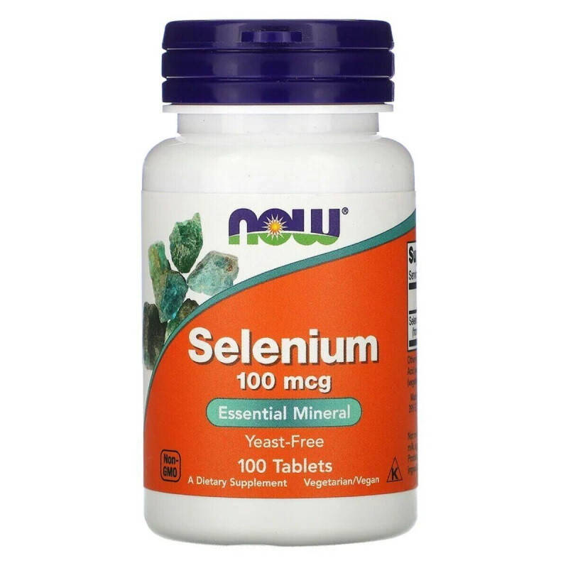 

Селен "Selenium" Now Foods, 100 мкг, бездрожжевой, 100 таблеток
