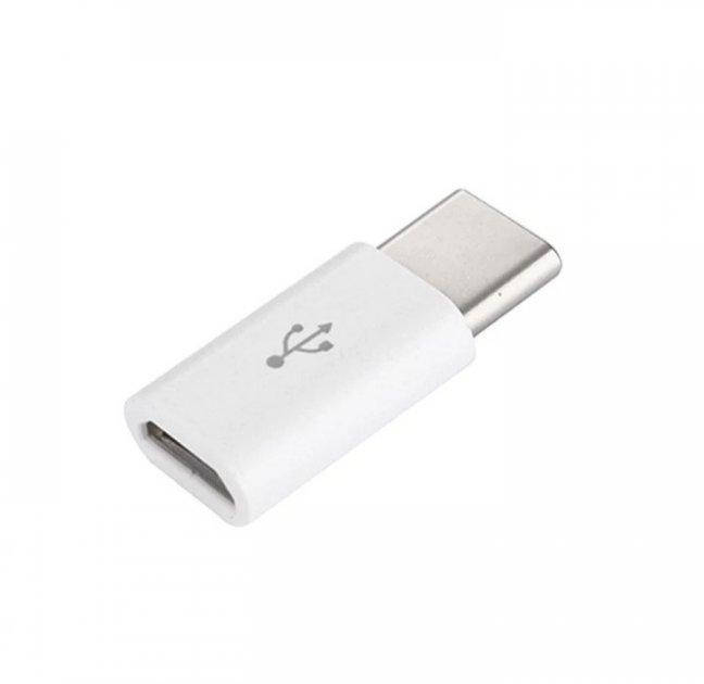 

Переходник с micro usb на Type C для защищенных телефонов 8 mm Белый