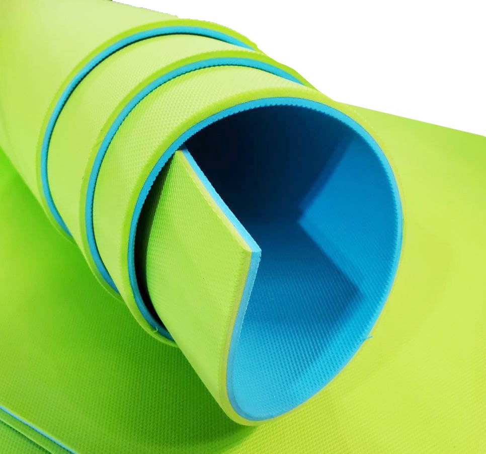 

Коврик для йоги, спорта и туризма (каремат) 180*60*0.6 см Eva-Line двухцветный, Оливковый