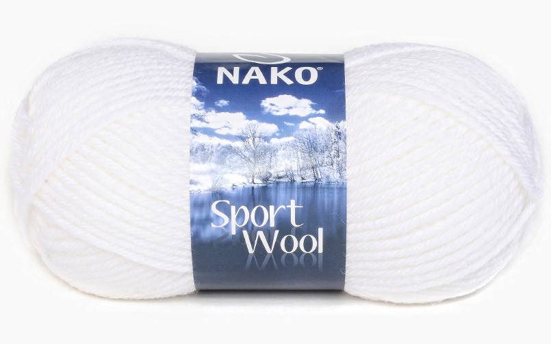 

Nako Sport Wool белый № 208