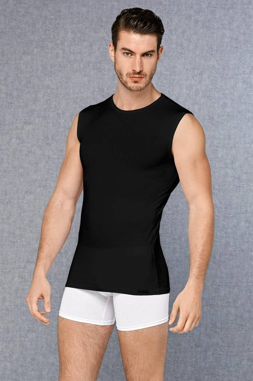 

Мужская майка черная модал Doreanse 2235 2XL, Спортивный, Хлопок, Черный